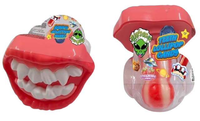 Teeth Lollipop Strawberry